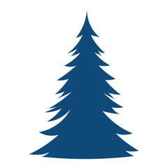 Obraz premium Christmas tree silhouette. Vector illustration