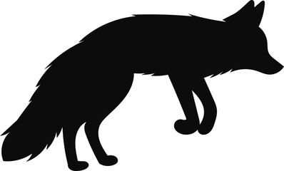 Silhouette of fox. Vector illustration