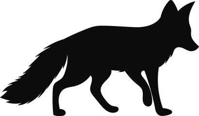 Silhouette of fox. Vector illustration