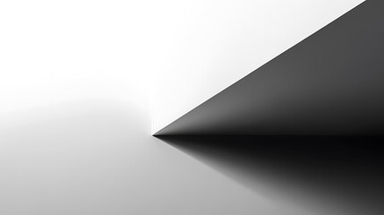 Abstract grayscale image showing a sharp contrast between light and dark planes