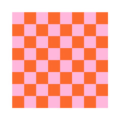 Seamless grid of checkered squares or pixels in repeating vector pattern