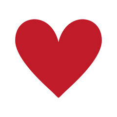 Red heart shape vector symbol