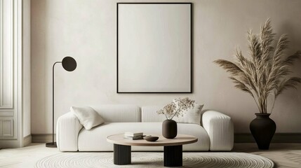 Minimalist Living Room Design with Natural Elements