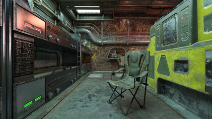 モニタリングルーム　3DCGレンダリング