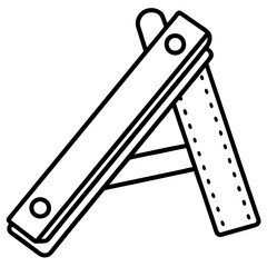 Folding Ruler Construction Tool Vector | Clipart, Line Art & Cartoon Illustration, Folding ruler construction tool vector clipart in cartoon, line art, and digital illustration style.
