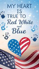 Obraz premium Happy President's Day - American Flag