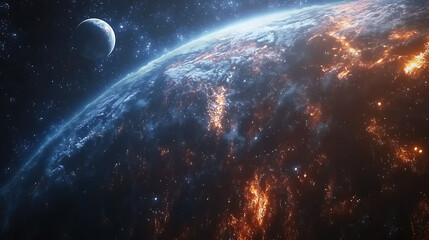 A collection of fun trivia facts about space, with planets and stars in a cosmic background