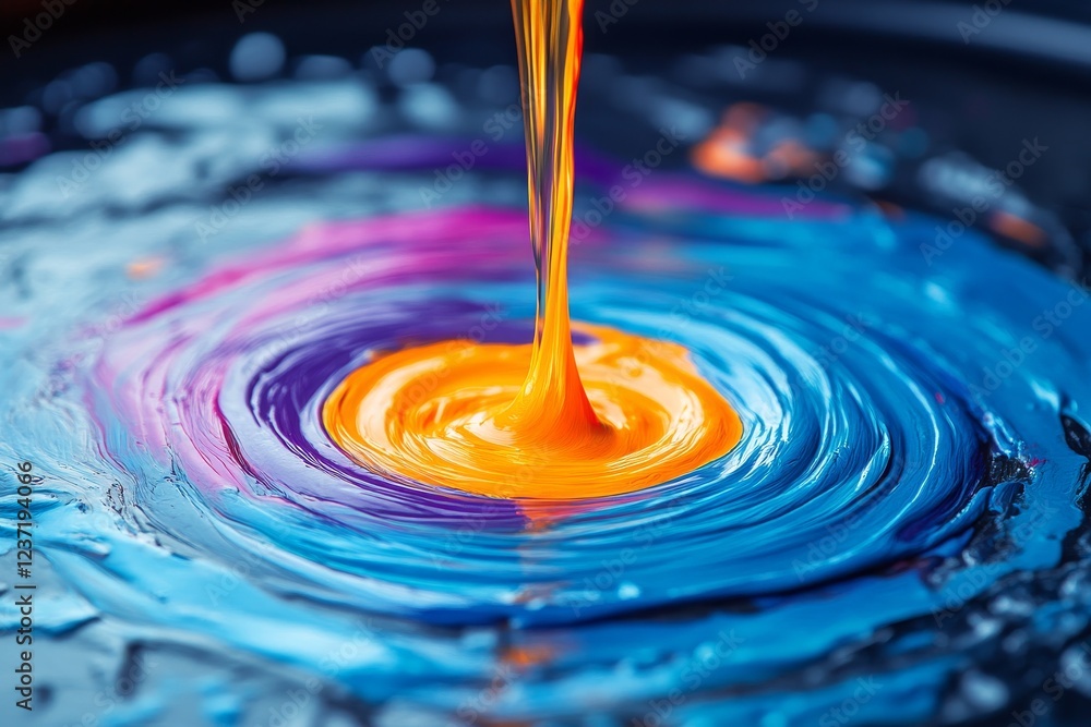 Poster dynamic motion of liquid paint: capturing the ephemeral beauty of splashing colors in high-speed pho