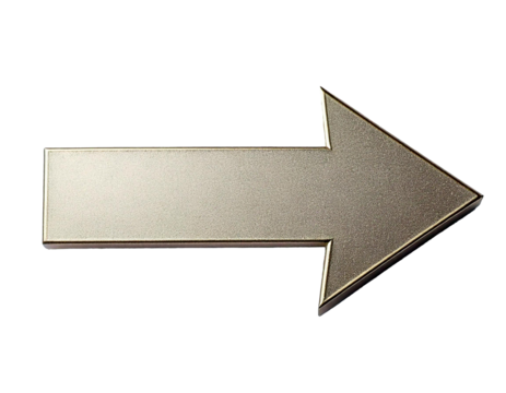 Grey arrow, realistic depiction, isolated object, clean design, sharp lines, precise shape, natural shading, high detail, professional illustration, digital art, transparent PNG background, high resol - Powered by Adobe