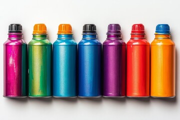 Shimmering Beauty: Stunning Metallic Spray Paint Can Captured in Detail