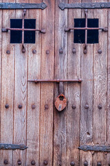 Antique rusty door locker