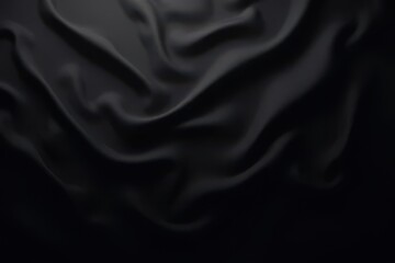 Fototapeta premium Smooth Black Fabric Texture with Beautiful Curves and Shadows