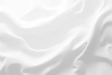 Obraz premium Soft White Silk Fabric with Gentle Waves and Subtle Shadows