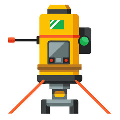 Laser Level Construction Tool Vector Illustration for Graphics Design, Laser level construction tool vector illustration for digital graphics and design
