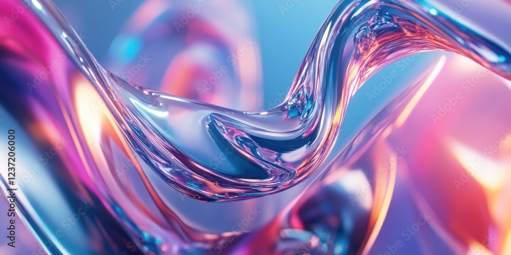 Poster an artistic and vivid representation of a flowing purple and pink liquid with swirling patterns.