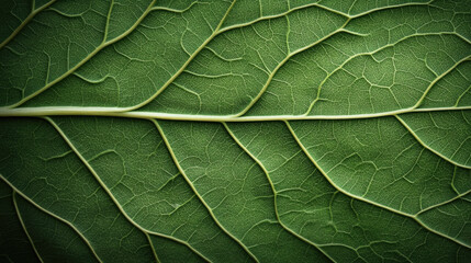 Naklejka premium Detailed close up of organic leaf textures capturing intricate vein patterns