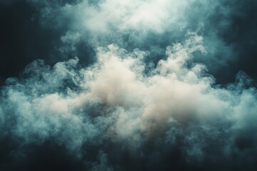 Dark clouds swirl ominously in the sky during a stormy afternoon