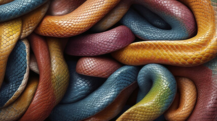 Fototapeta premium colorfull snake skin texture background