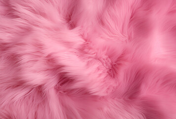 Fur surface, fluffy texture with a vibrant pink color