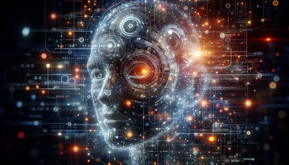 artificial intelligence has taken over the world, abstract background 