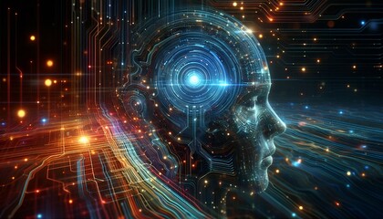 artificial intelligence has taken over the world, abstract background 