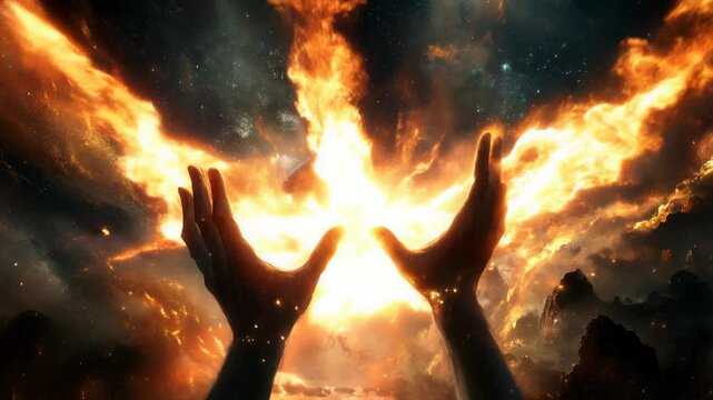 God Created the Universe by Sweeping Over the Waters and Declaring, Let There Be Light