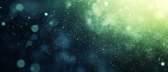 Fototapeta premium Abstract Green and Blue Sparkling Dust Background