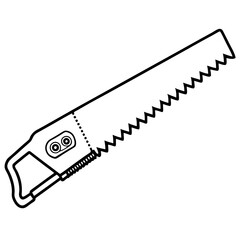 Reciprocating Saw (Sawzall) Tool Construction Tool Vector Illustration – Cartoons, Clipart, Line Art, Vector design of reciprocating saw tool with white background – ideal for construction and DIY