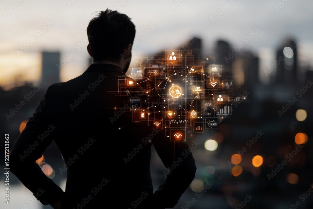 Poster visualization technology and machine learning are employed by a scientist to analyze information str