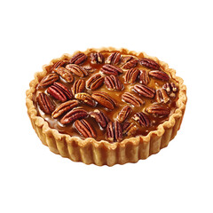 Pecan Pie Caramel Isolated on Transparent Background