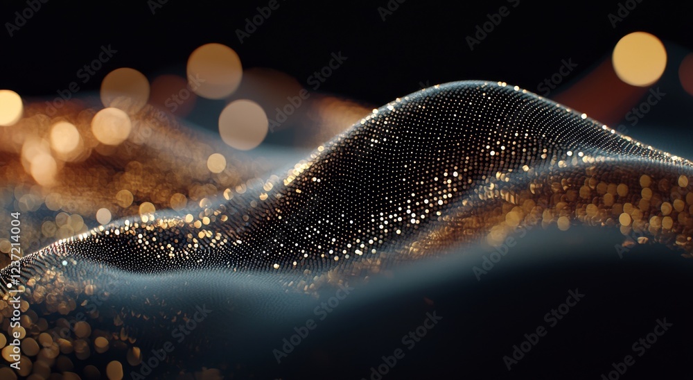 Poster neural network 3d illustration. abstract big data concept. global database and stock. bright, colorf