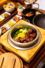 Traditional Korean rice bowl