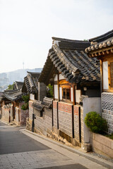 Traditional Hanok street in Seoul