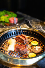 Grilling Korean BBQ meat