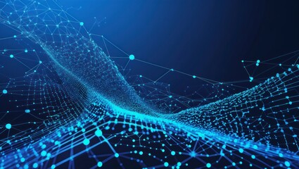 high-contrast blue dominant graphic design featuring a flat.