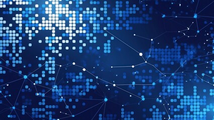 Obraz premium high-contrast blue dominant graphic design featuring a flat.