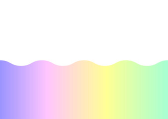 波打つパステルカラーのグラデーション背景