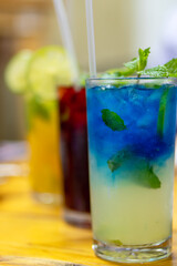 mojito cocktail with lime and mint