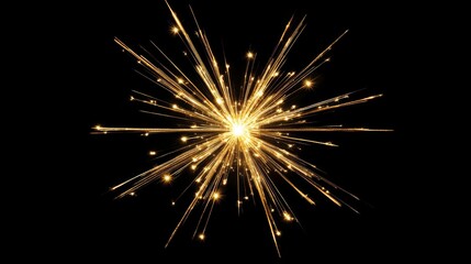 Obraz premium Golden Fireworks Explosion in the Night Sky