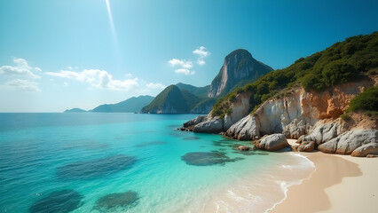 Obraz premium Beautiful beach with blue water