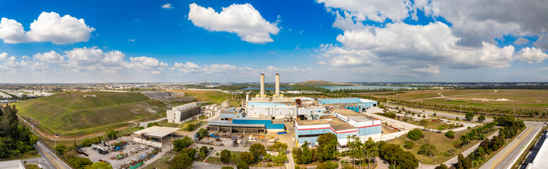 Doral incinerator Miami stitched panorama photo