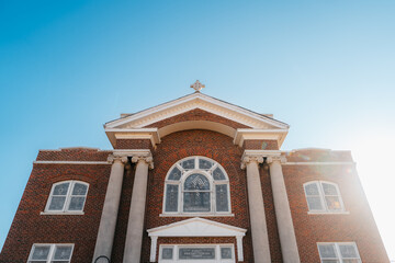 Obraz premium church of the holy cross, presbyterian, Christ, outside church