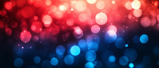 Abstract Red And Blue Bokeh Lights Background