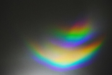 Trendy abstract background with phenomenon rainbow colors fragments in selective focus