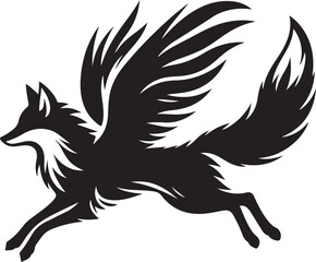 A majestic fox in flight