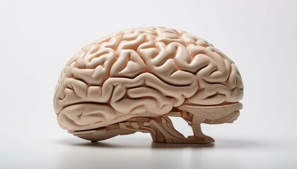 human brain on white