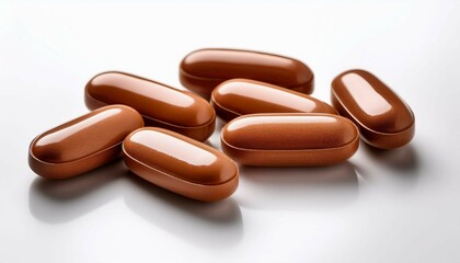 pills on white background