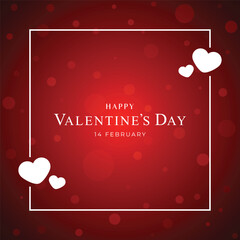 valentine card with hearts