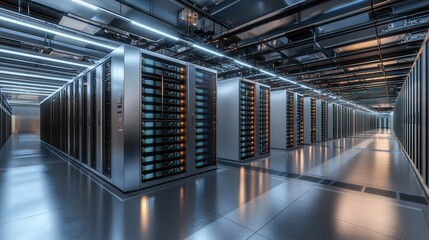 Data Centers With Endless Rows Of Servers