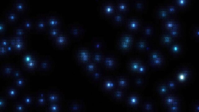 Data process blue abstract background loop 4k resolution